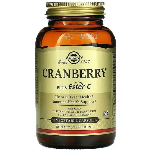 Журавлина плюс естер-С Solgar Cranberry Plus Ester-C 60 вегетаріанських капсул