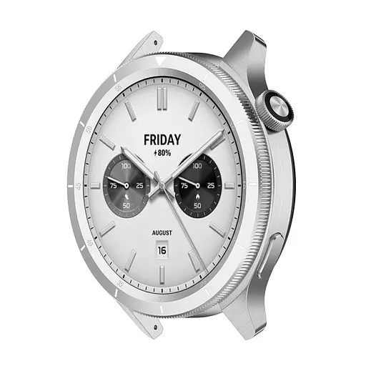Безель металевий Sikai для смартгодинника Xiaomi Watch S3/S4 Silver-1 + захисне скло - фото 6