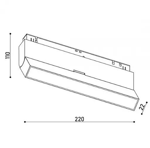 Светильник магнитный трековый KLOODI KDMG-BOOK220 PC 12W 3K BK DALI - фото 2