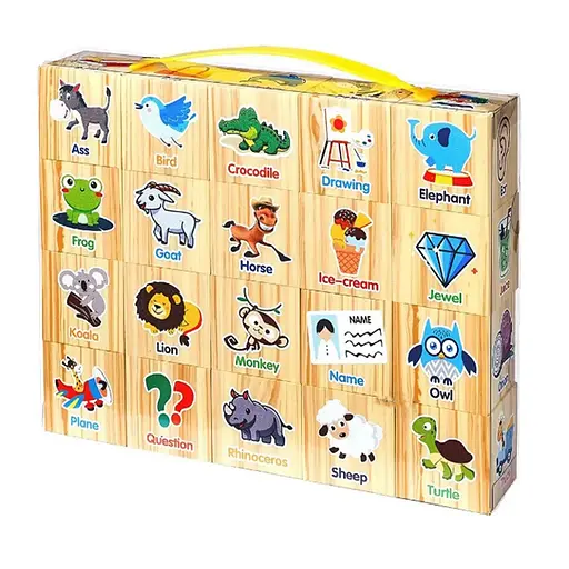 Детский игровой набор кубиков "Животные" Bambi K13806 в наборе 20 штук - фото 1