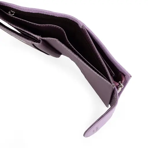 Гаманець жіночий шкіряний маленький Las Fernando 110-103 V бузковий - фото 3