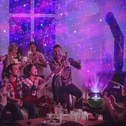 Кольоровий світлодіодний проектор зоряного неба музичний нічник - фото 8