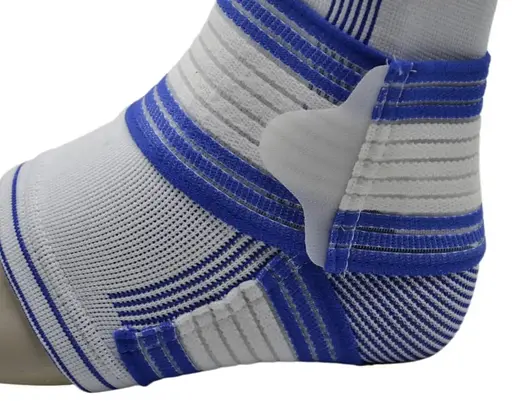 Бандаж на гомілкостоп Power System PS-6009 Ankle Support Pro Blue/White L/XL (1 шт) (PS-6009_L/XL_White-Blue) - фото 4