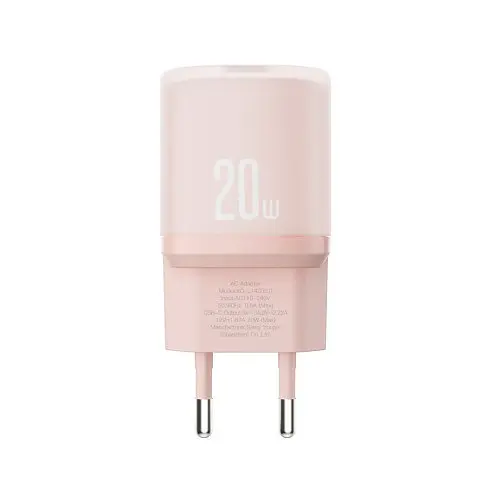 Мережевий зарядний пристрій XO L143(EU) PD20W Single USB-C Charger Рожевий - фото 3