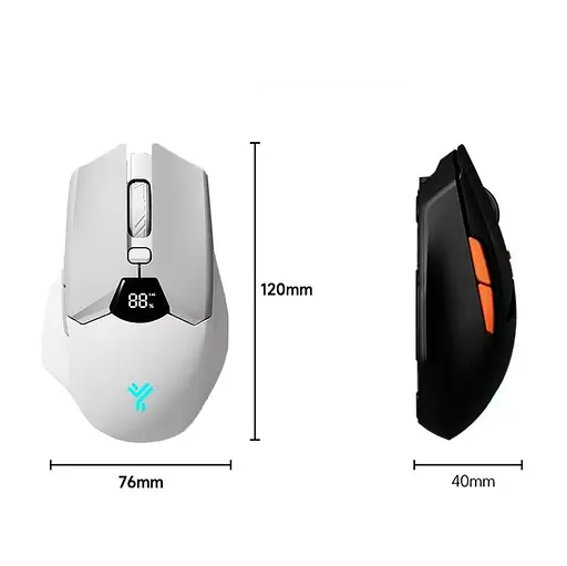 Мишка Бездротова Ігрова SX01 600 мАг Bluetooth DPI для Пк і ноутбуків Біла  - фото 5