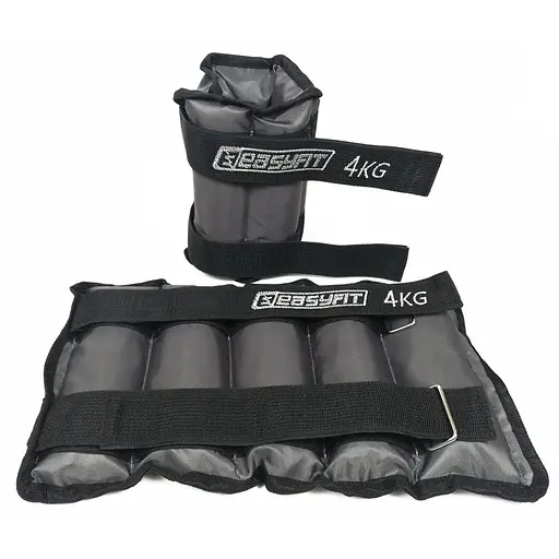 Утяжелители EasyFit 2 х 4 кг для ног и рук с металлом (EF-AWTМ-400) - фото 1