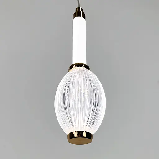 Золотой светодиодный подвес на 3 световых режима 22х7 см | Line F | Ст. AA344/1 AB - фото 1