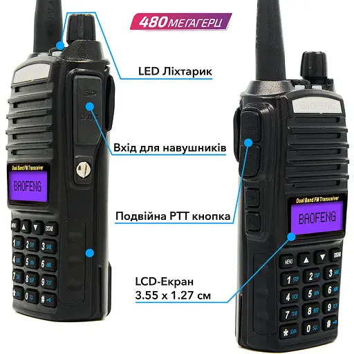 Комплект рацій Baofeng UV-82 MK5 2 шт. (8152) - фото 4