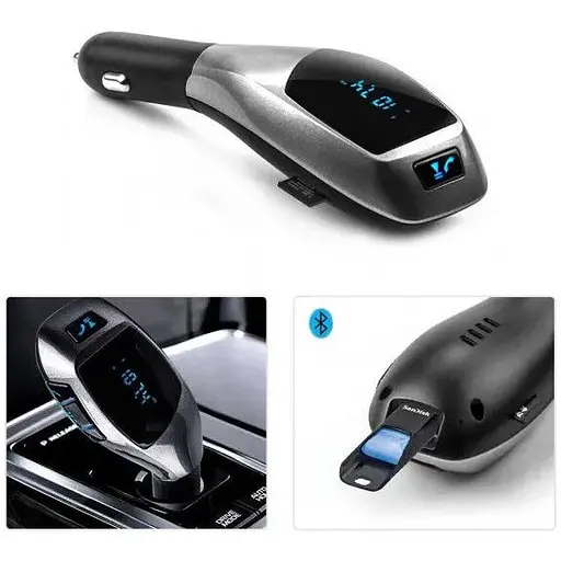 Автомобільний ФМ блютуз модулятор для автомагнітоли в машину Х5 Usb Fm трансмітер для автомобіля - фото 3