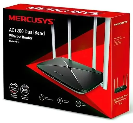 Роутер Mercusys AC12 AC1200 Black 802.11ac (AC12) - фото 7