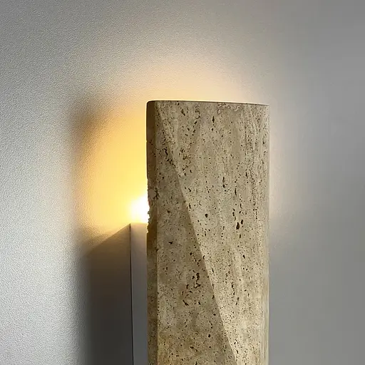 Бра видовжене з травертиновим корпусом 31х8,5 см Line F Арт. WSC5-80*320 - фото 4