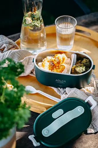 Ланчбокс для еды – с подогревом Adler AD 4505 green - фото 2