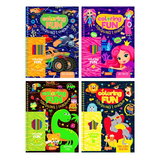 Набір для творчості COLORING FUN, розмальовка з олівцями (В асортименті) - фото 5