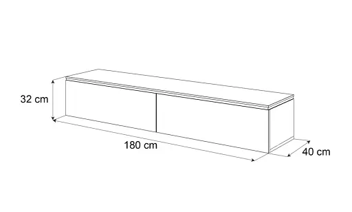 Тумба ТВ підвісна Аврора 2ш кашемір - фото 2