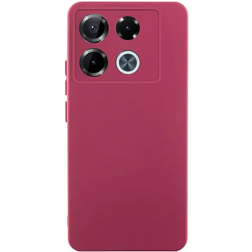 Чехол TPU GETMAN Liquid Silk Full Camera для Infinix Note 40 Pro 4G Бордовый / Marsala