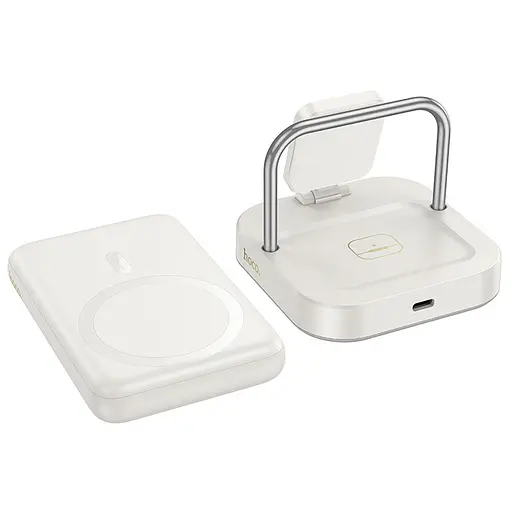 БЗП Hoco CQ16 Astute 4in1 + Power Bank PD20W 10000 mAh Milky White - фото 4