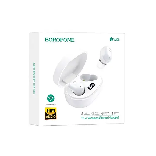 Бездротові Bluetooth навушники Borofone BW06 (Білий) - фото 2