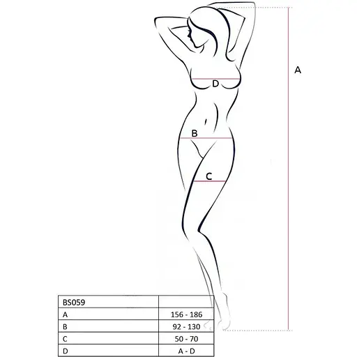 Бодистокинг Passion BS059 Red - фото 4