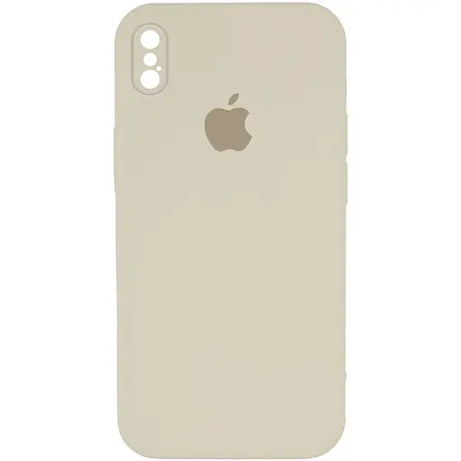 Чехол Epik Silicone Case Square Full Camera Protective AA для Apple iPhone X/XS 5.8 Бежевый/Antique White