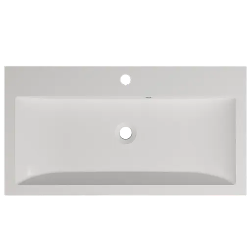 Раковина глянцева врізна Amidicon Lagune Slim 80 792x425 з литого каменю LAGUNE SLIM_80_HL, Білий - фото 4