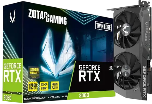 Видеокарта GeForce RTX 3060 12GB ZOTAC Twin Edge (ZT-A30600E-10M) Б/У - фото 1