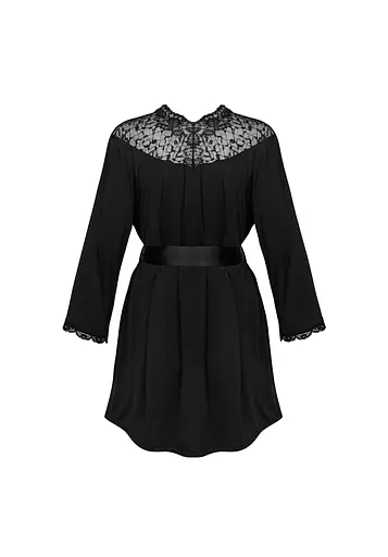 Пеньюар Obsessive Bellastia XL/2XL чорний - фото 6