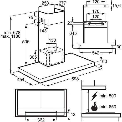 Витяжка купольна Electrolux LFT826X [142637] - фото 2