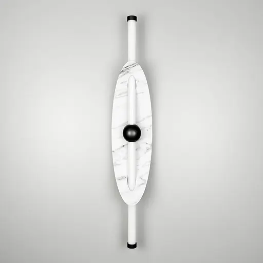 Світлодіодне бра у білому корпусі з імітацією мармуру 60 см Арт. W 60/1 B Line F - фото 6