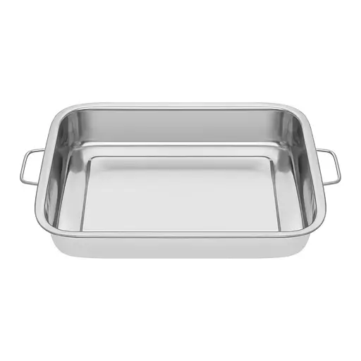 Противень из нержавеющей стали форма для запекания и выпечки 37 х 28 х 6,2 см, A-Plus Серый 87395 - фото 3