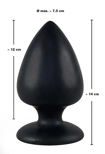 Анальна пробка Orion Black Velvets Butt Plug Extra 14 см (чорний) - фото 5
