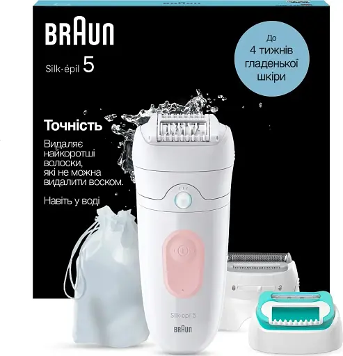 Эпилятор Braun Silk-epil 5 SE 5-050 Белый/Розовый UA - фото 2