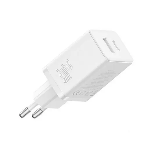 Зарядний пристрій Baseus 30W Cube Fast Charger 2 виходи C + U білий (P10111404213-00) - фото 4
