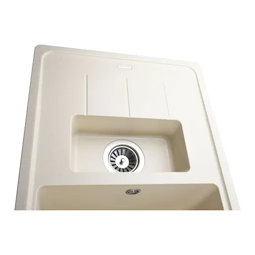 Гранітна мийка Globus Lux Izeo слонова кiстка 780x500 мм - фото 5