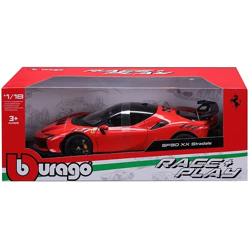 Автомодель Bburago R&P Ferrari SF90 XX Stradale 1:18 (18-16020) - фото 7