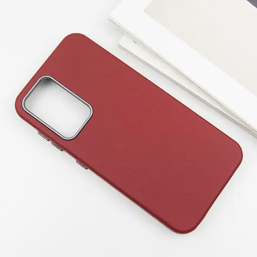Шкіряний чохол Epik Leather Case Metal Buttons для Samsung Galaxy S23 FE Red - фото 3