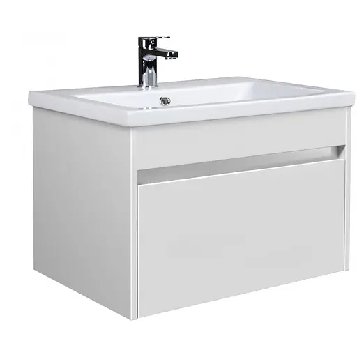 Тумба Мойдодир Prime 60-А з умивальником Como 60 підвісна Білий - фото 1
