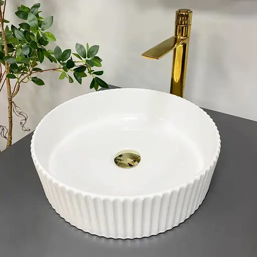 Умивальник VBI Brindisi M white накладний VBI-014102, Білий - фото 1