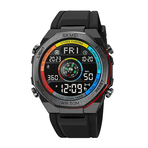 Наручний годинник чоловічий 2209CLRD Colorful-Red STOPPED Skmei acs0030144 - фото 1