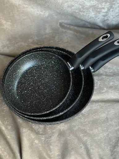 Набор сковородок с антипригарным покрытием Edenberg EB-4115 3 сковородки 20/24/28см Черный - фото 4