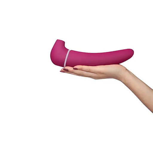 Вакуумний стимулятор клітора з вібраціє Lovetoy Toyz4Partner рожевий - фото 7