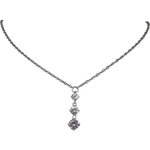 Срібне кольє Агні Луна з фіанітами. 8073Р-CZ ЕХО 40