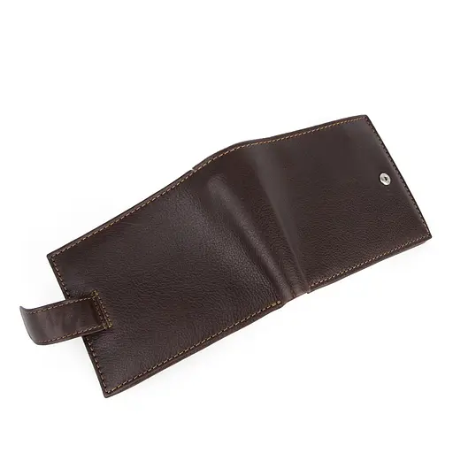 Портмоне чоловіче шкіряне Virginia Conti СВ 819 коричневе з кнопкою - фото 7