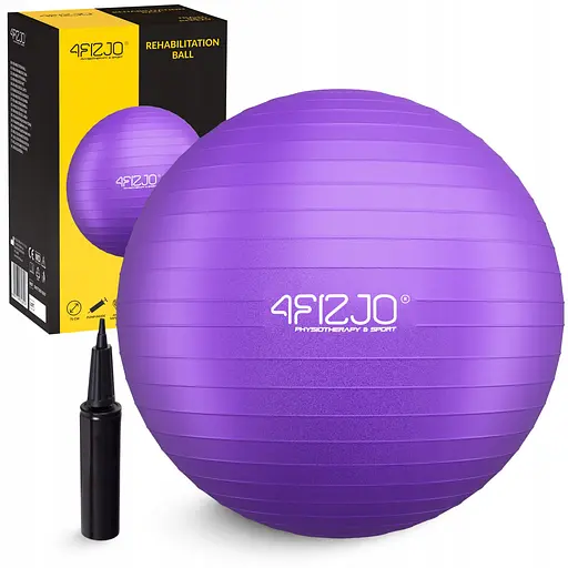 М'яч для фітнесу (фітбол) 4FIZJO 75 см Anti-Burst Violet (P-5905973404815) - фото 1
