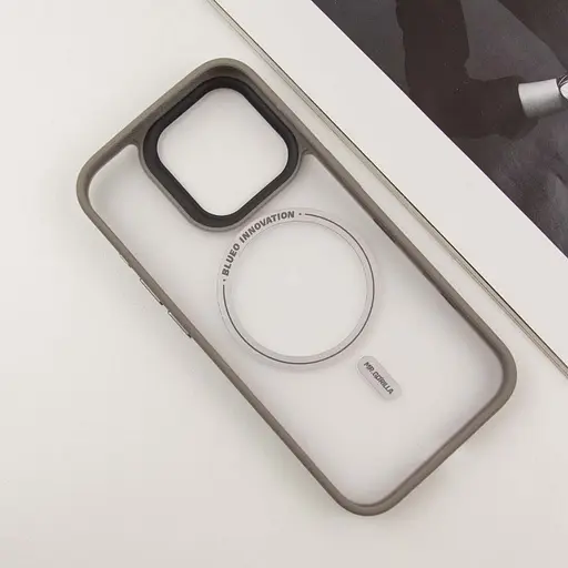 Чохол TPU+PC Blueo Skin Friendly Frosted with MagSafe для Apple iPhone 15 Pro Max 6.7 Сірий - фото 4