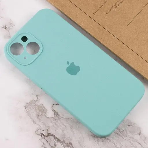 Чохол Epik Silicone Case Full Camera Protective AA для Apple iPhone 14, 6.1 Бірюзовий/Marine Green - фото 4