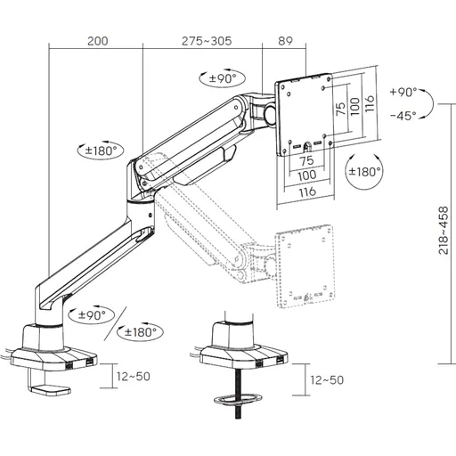 Настільне кріплення для монітора OfficePro MA601G [148281] - фото 9