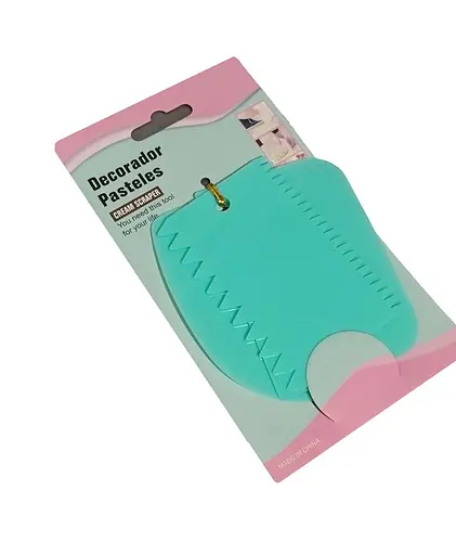 Набор кондитерских шпателей скребков для моделирования мастики и украшения тортов, кексов (3 штуки), Kitchen Master Бирюзовый 84798 - фото 8