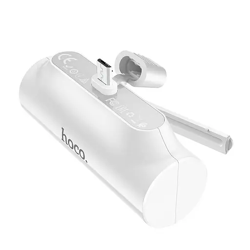 Зовнішній акумулятор Hoco 4000mAh DB16 Straight with Micro USB holder - фото 4