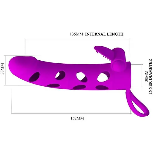 Насадка с вибрацией Pretty Love BI-026215-1, Фиолетовый - фото 5