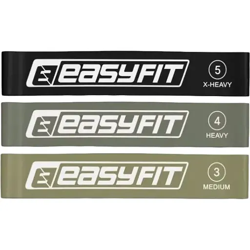 Резинки для фитнеса EasyFit MonoBand набор 3 шт. (EF-1812-GY) - фото 1